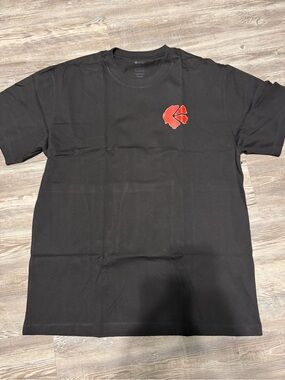 ethika Black Short Sleeve Tee with Red Chest Graphic